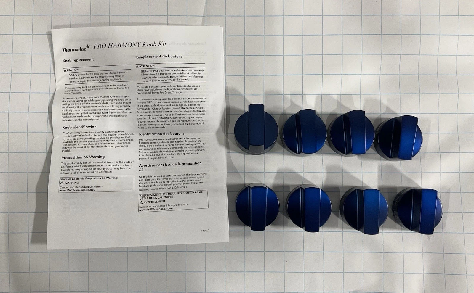 Thermador Professional PAKNOBLUWH Pro Harmony Ranges Metallic Blue Knobs Only
Opens in a new window