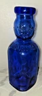 Vintage Brookfield Baby Top Double Face Cobalt Blue Glass Milk Bottle One Quart