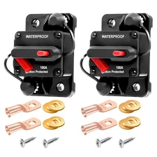 100 Amp Circuit Breaker, 2 Pack 100 Amp Main Breaker with Manual Reset Switch...