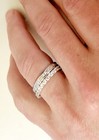 Stunning .92 TCW 2.5 mm Round Cut CZ Stackable Eternity Bridal Band Ring Size 10 — photo 7