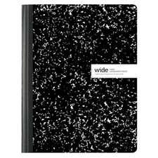Office Depot Composition Books, 7-1/2" x 9-3/4", Wide Ruled, Black/White, 24PK