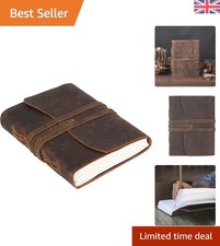 Handmade Full Grain Leather Journal 8 x 6 – Perfect for Artists & Travelers