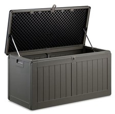 Outdoor Storage Box Deck Waterproof Resin Garden Patio Cushion Strong Lockable