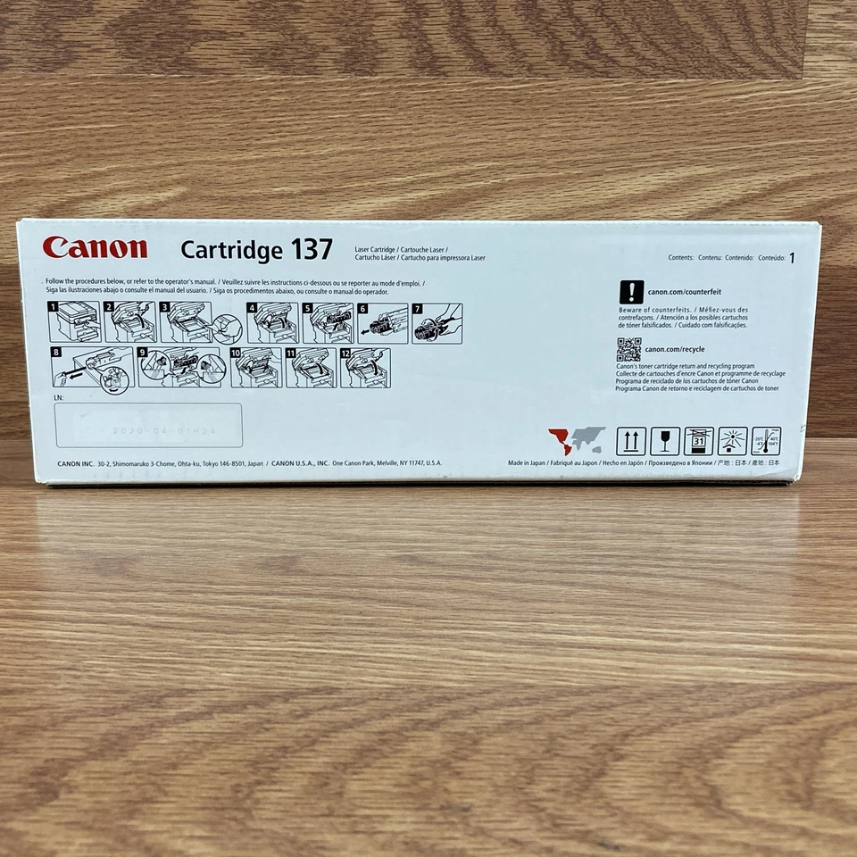 Genuine OEM Canon 137 Black Laser Printer Toner Cartridge - BRAND & NEW SEALED - Image 3 of 4
