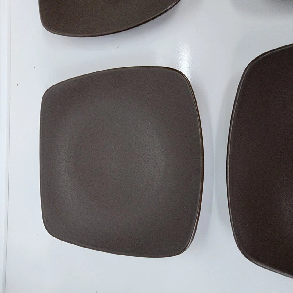 Noritake Colorwave Mini Quad Chocolate Square Plate 6.5" Boxed Bread Dessert - Image 4 of 4