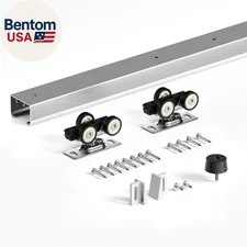 6FT Commercial Grade Sliding Pocket Door Hardware Track Kit,Top Mount,Heavy Duty