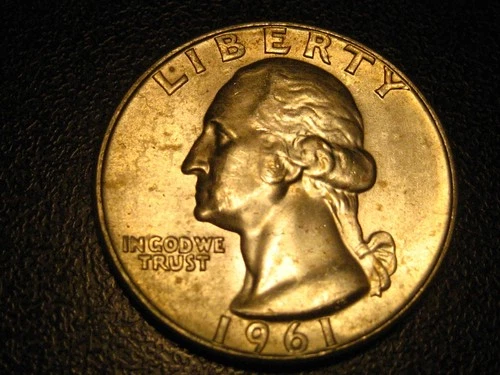 1961-D 90% Silver Washington Head Quarter BU Smoky Toning  ^^^^^