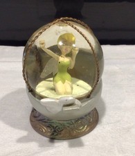 Disney Tinkerbell Snow Globe Sleepy Yawn Glittering Base Paper Weight