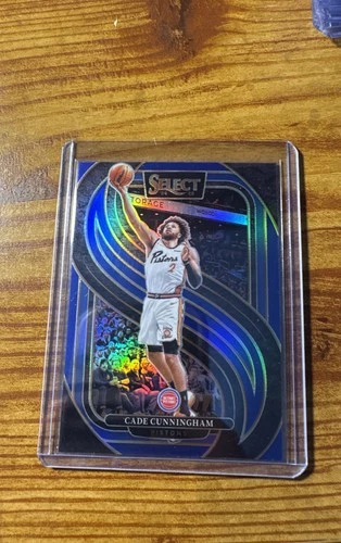 2024-25 Panini Select - Premier Level Cade Cunningham #164 Blue Prizm