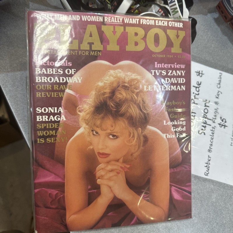 Playboy Magazine October 1984 Sonia Bragg - David Letterman Interview 