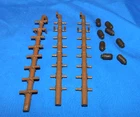 MARX VINTAGE ALAMO MEXICAN ASSUALT LADDERS (3) W/ALAMO WALL PINS (8) LOT 1