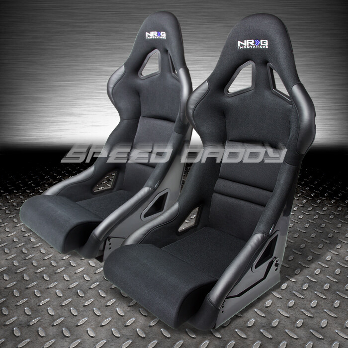 NRG DEEP BUCKET RACING SEATS+CUSHION+STAINLESS STEEL BRACKETS FOR BMW