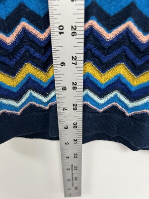Missoni Women for Target Chevron Short Sleeve Knit Dress Blue