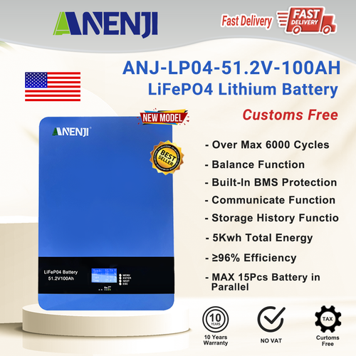 5KWh/10KWh 100Ah 51.2V LiFePO4 Battery 48V BMS Deep Cycle Li-Ion Solar Storage - Picture 2 of 27
