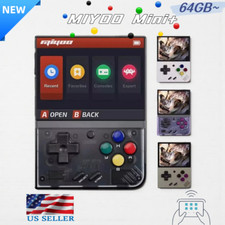 MIYOO Mini Plus Retro Handheld Game Console 64GB SD Card 3.5 inch IPS Screen NEW