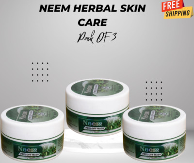 Women & Men Neem Herbal Facial Peel Off Mask for Clear Skin - Pack of 3