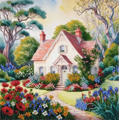 AllAboutEmbroideryUA Bead Embroidery kit Cosy House DA-3121 Beaded Cross Stitch