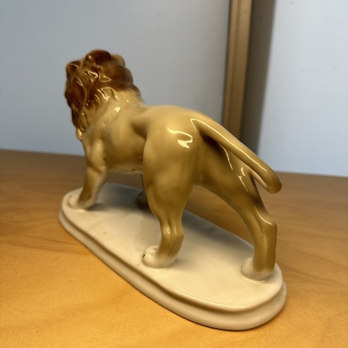 1906-35 Carl Scheidig 8,5" BRÜLLENDER LÖWE Porzellan Figur 7321 deutsch antik - Bild 7 von 16