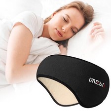 Sleep Mask Eye Mask for Sleeping with Heads Adjustable Earmuffs for Sleep Ear...