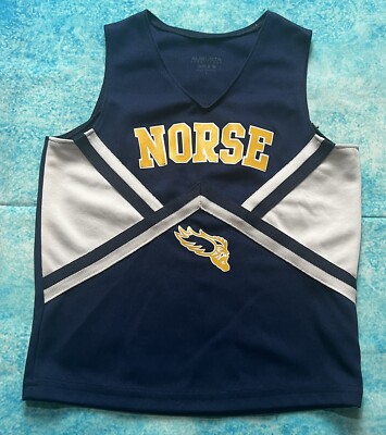 Augusta Sportswear Sleeveless Blue NORSE Graphics Cheerleading Top Sz Girls M