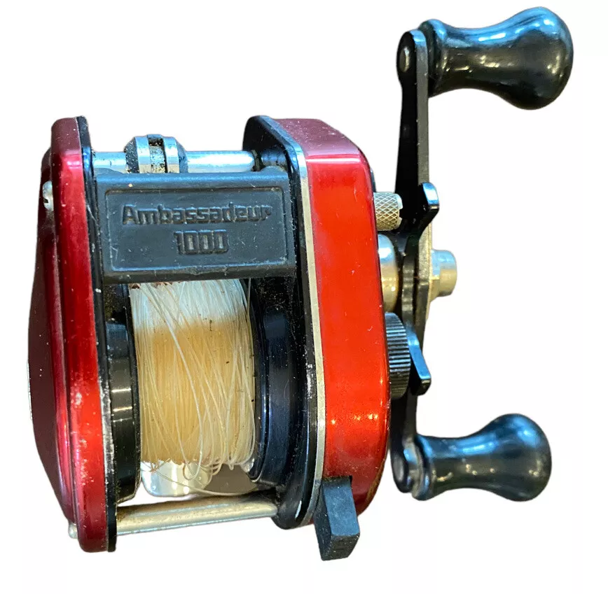 1982 Abu Garcia Ambassadeur 1000 Red 820800 Vintage Fishing Reel Baitcast