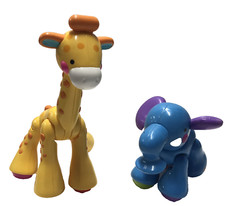 Fisher Price Click Clack Giraffe Elephant Amazing Bendable Toy Joints Colorful