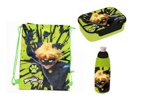 Details About Miraculous Tales Of Ladybug And Cat Noir Gym Bag Lunch Box And Bottle