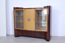 Mobile bar Art Decò Credenza radica vetrina doppia essenza anta girevole Anni 40