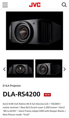 JVC DLA-RS4200/NZ9 *2024 Model* New 3rd Gen D-ILA,RS4100,MSRP$25,999