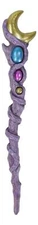 Wicca Witchcraft Celestial Moon Stone Cosplay Wand 9.5" Accessory Fantasy Decor