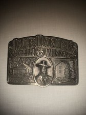 JACK DANIELS OLD NO. 7 OLD TIME TENNESSEE WHISKEY BELT BUCKLE VTG. 1989 BERGAMOT
