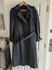 Burberry Women’s Classic Trench Coat, Size 12, Dark Blue