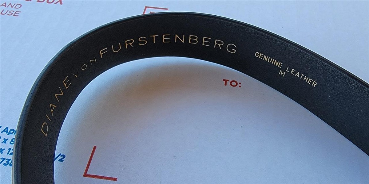 NEW Diane von Furstenberg Black Leather and Metal Chain Belt size S Vintage 90s Belt, 90s DIANE VON FURSTENBERG Belt, Wide  main image 2
