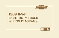 1989 Chevrolet Gmc Rv P Truck Wiring Diagrams Manual - 11x17 Inch Comb Bound