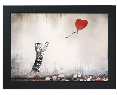 Katze mit Ballon Design Schoß Tablett gepolstert Sitzsack gepolstert Esstisch Geschenk