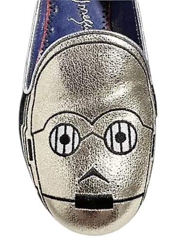 IRREGULAR CHOICE Size 7.5…….”CP3O” Star Wars Embellished Flats. Pre Loved w/Box - Picture 4 of 9