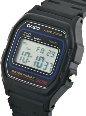 Casio Herrenuhr aus Resin/Acrylglas mit Digitalanzeige Microlight