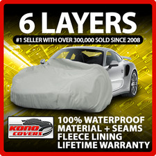 6 Layer Car Cover Indoor Outdoor Waterproof Breathable Layers Fleece Lining 6419