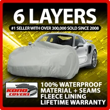 6 Layer Car Cover Indoor Outdoor Waterproof Breathable Layers Fleece Lining 6419