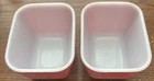 2 Pyrex Vintage 0501 Red Refrigerator Dishes No Lid Great Shape