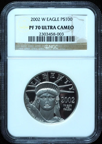 2002-W $100 Proof Platinum Eagle PF70 Ultra Cameo NGC