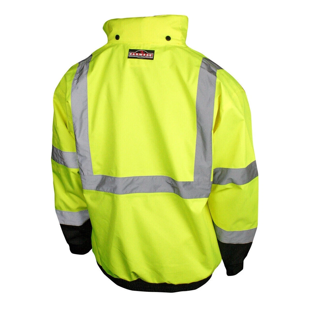 HIGH VISIBILITY WATERPROOF INSULATED REFLECTIVE ROAD WORK BOMBER JACKET - 4XLRG - product detail image 5