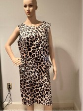 Woman’s AGB Animal Print Dress Sz16 Style 0326J76 NWT