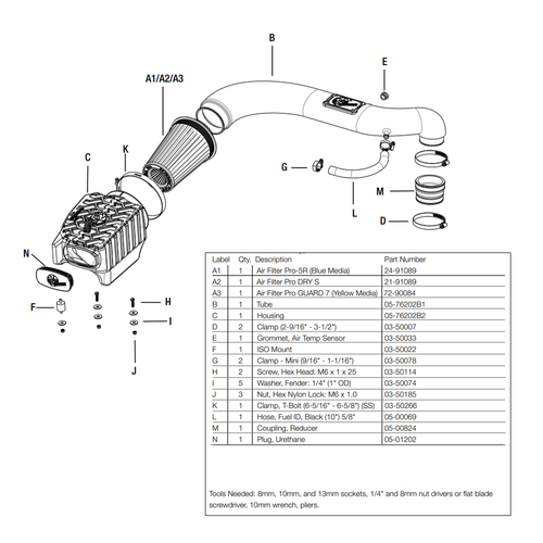 aFe Momentum GT Cold AIS w/ Pro 5R Filter Media For 97-06 Wrangler TJ L6 4.0L - Picture 4 of 12