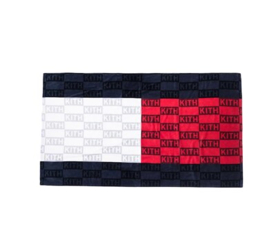 KITH x Tommy Hilfiger Badge Logo Towel Navy White Red - NEW w 