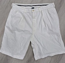 Vtg Polo Ralph Lauren Tyler Shorts Mens White Chino Pleated 90s Preppy Ivy