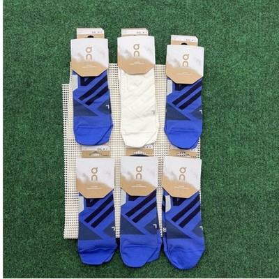 On Running Low Sock 6 Pack Mens XXL Cobalt Denim White Performance 344.01171