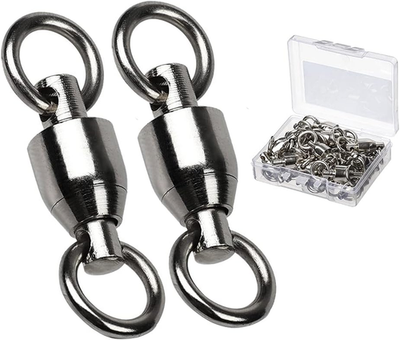 #ad Barrel Ball Bearing Swivel Saltwater Stainless Rolling Fishing Swivel Steel High $42.90