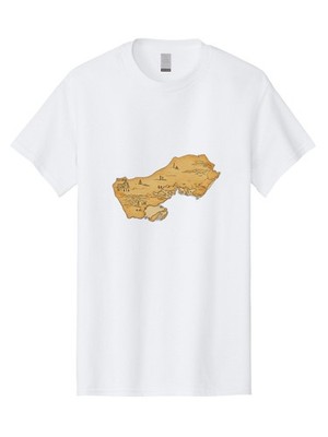 Treasure-Map-1 Mens Graphic Tee, 100% Cotton, Casual Summer Wear