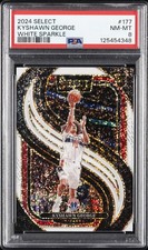 2024 PANINI SELECT WHITE SPARKLE #177 KYSHAWN GEORGE ROOKIE RC PSA 8
